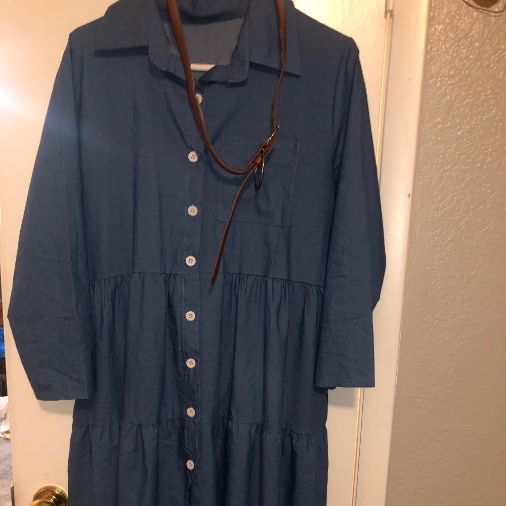 Jean dress with belt